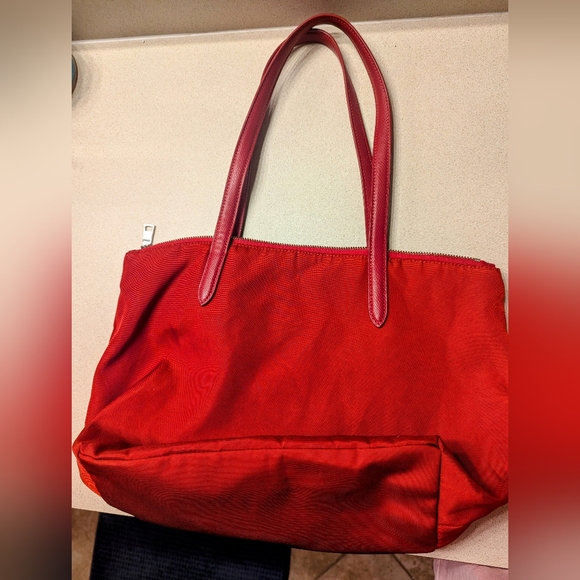 Coach red zip nylon tote - Picture 4 of 11